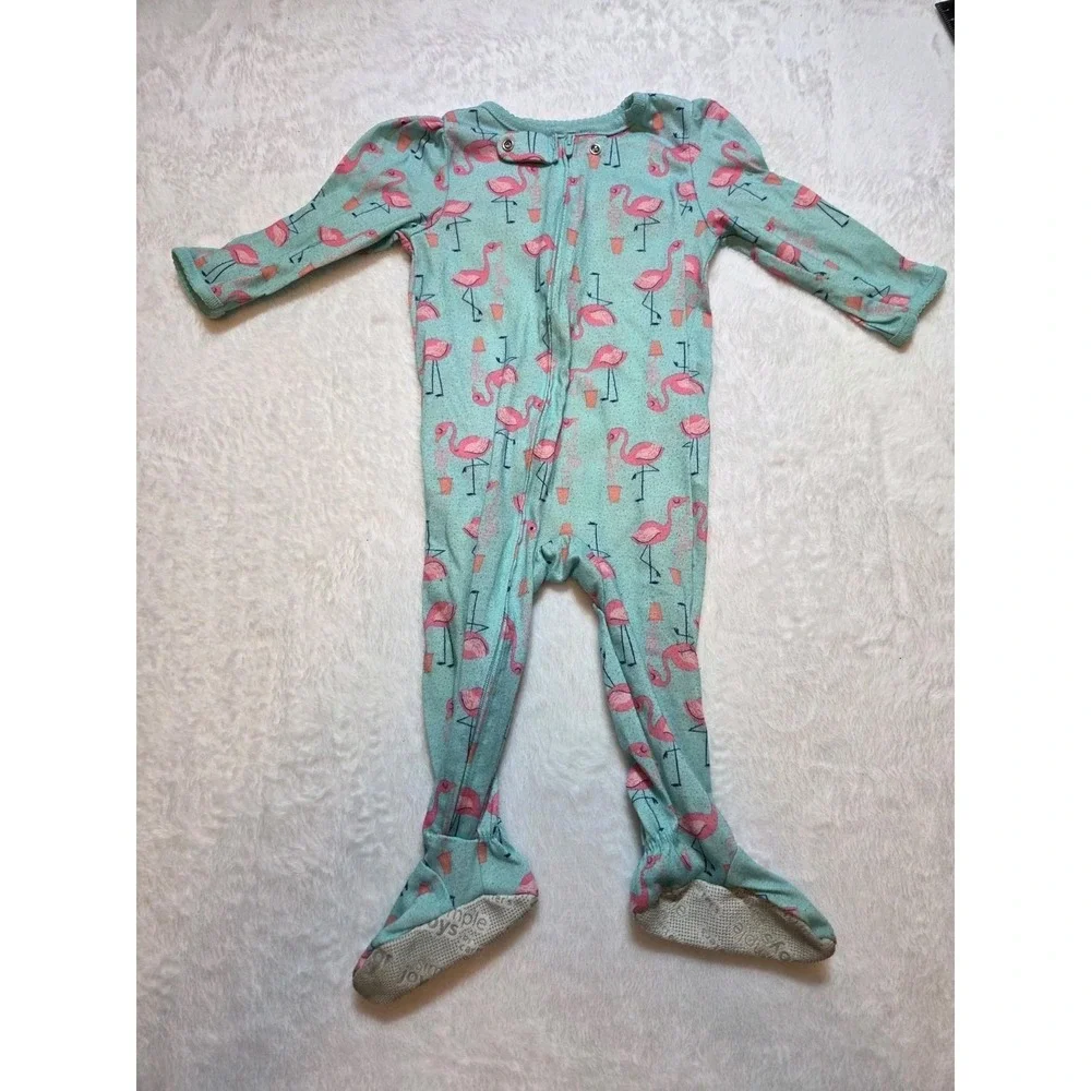 M345 Simple Joys by Carter's Baby Girls 12M 2 Pc Sleeper Lot Strawberry Flamingo